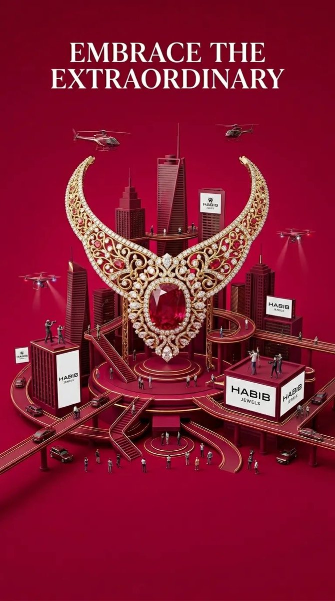 Miniature City Diamond Necklace Ad