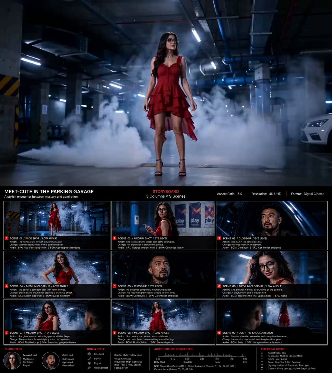Storyboard Grid Template