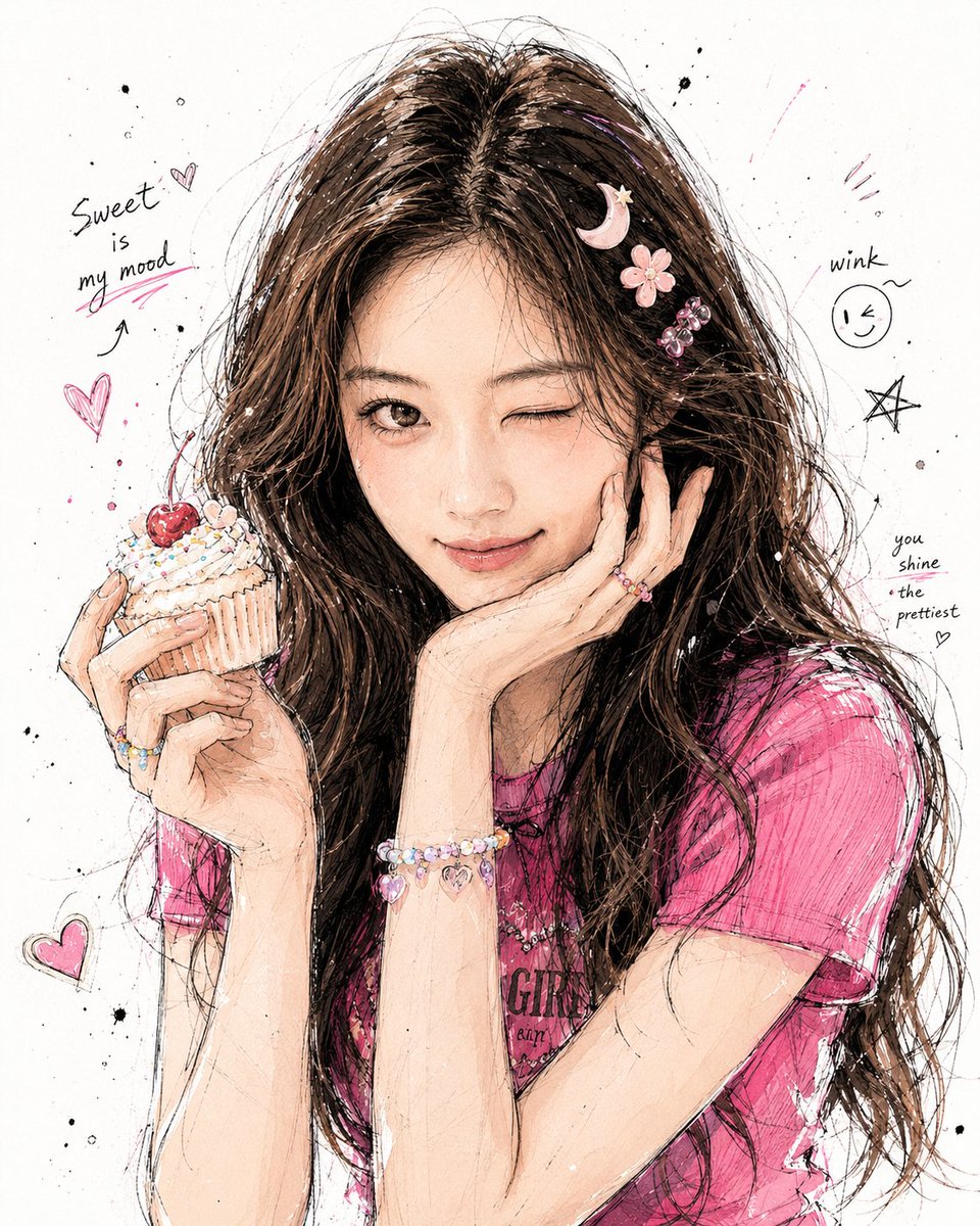 韩风手绘涂鸦插画头像