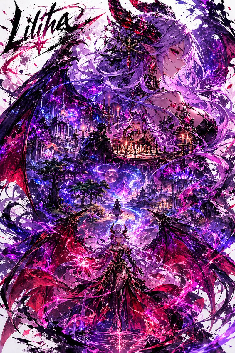 Demon Empress Lilitha Fantasy Poster