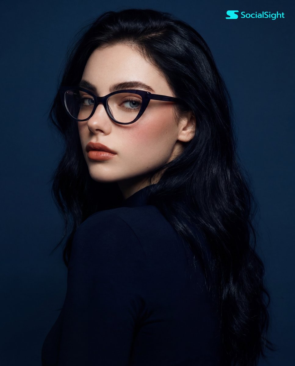 Cat-Eye Glasses Fashion Portrait