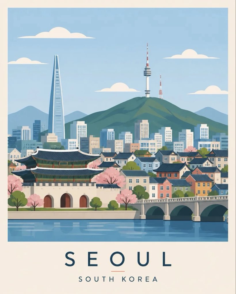 Editorial Travel Poster Illustration