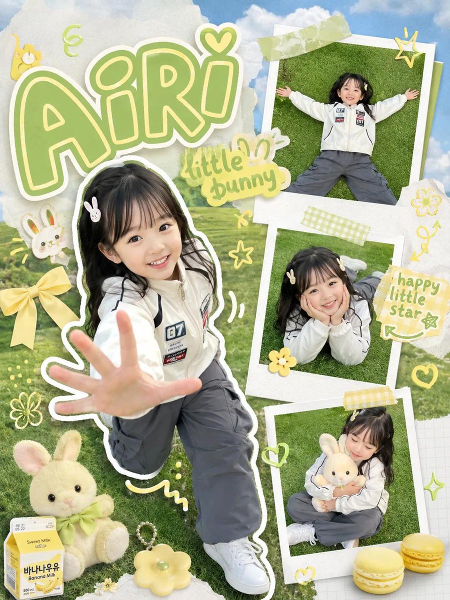 Kawaii Kids Scrapbook Photography Poster