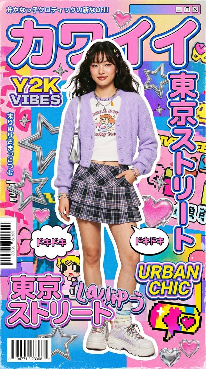 Y2K Kawaii Editorial Poster