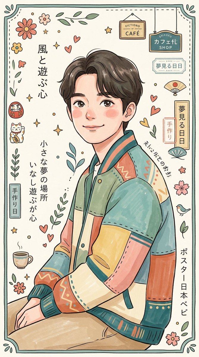 Japanese Whimsical Folk-Art Illustration