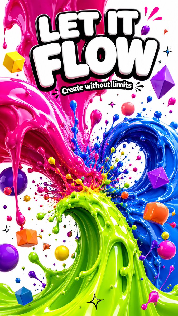 3D Liquid Art Poster