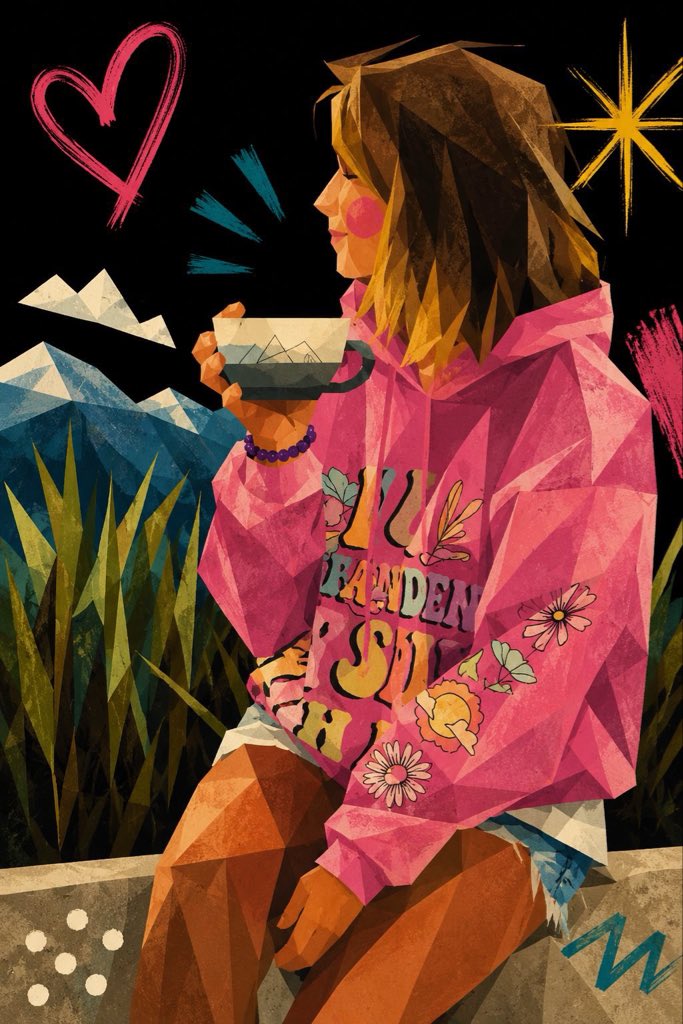 Cubist Kawaii Vector Portrait