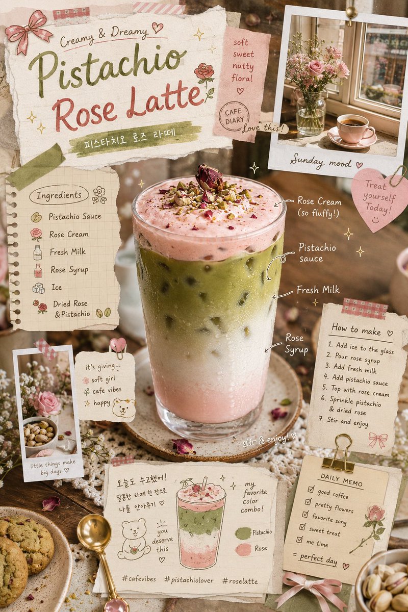 Retro Cafe Scrapbook Poster